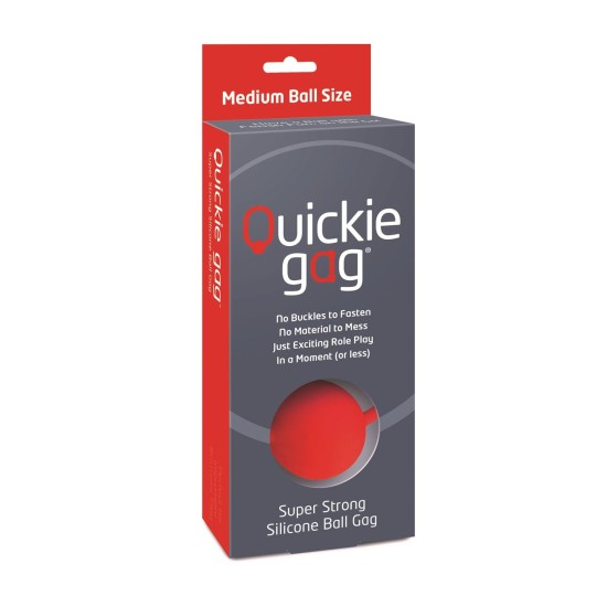 Quickie Gag Medium Ball - Red Quickie Gag Medium Ball - Red