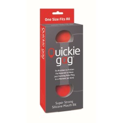 Quickie Gag Mouth Bit - Red (One Size)