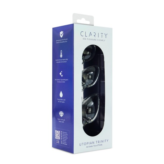 Clarity - Glass Dildo - Utopian Trinity Clarity - Glass Dildo - Utopian Trinity