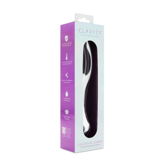 Clarity - Glass Dildo - Celestial Curve Clarity - Glass Dildo - Celestial Curve