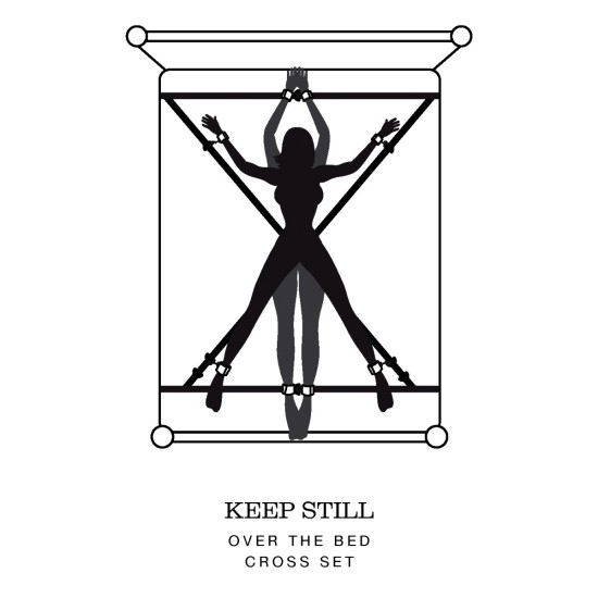 Fifty Shades of Grey Keep Still Over the Bed Cross Restraint Silver