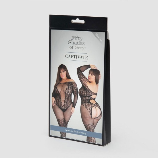 Fifty Shades of Grey Captivate Spanking Bodystocking One Size Curve