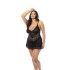 Oh La La Cheri - Valentine Babydoll Plus - 3X/4X - Black