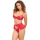 Oh La La Cheri - Celeste 3 Pc Set - S/M - Red