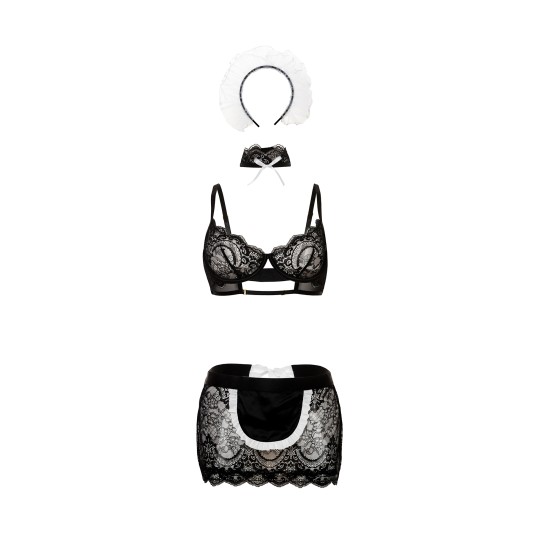 Oh La La Cheri - Maid In France Set - S/M - Black/White Oh La La Cheri - Maid In France Set - S/M - Black/White