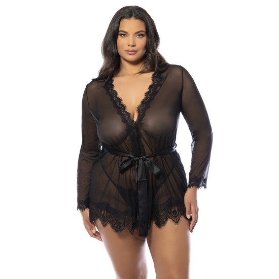 Oh La La Cheri - Provence Robe Plus - 1X/2X -  Black