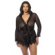 Oh La La Cheri - Provence Robe Plus - 1X/2X -  Black