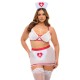 Oh La La Cheri - Naughty Nurse Set Plus - 1X/2X - Red/White Oh La La Cheri - Naughty Nurse Set Plus - 1X/2X - Red/White