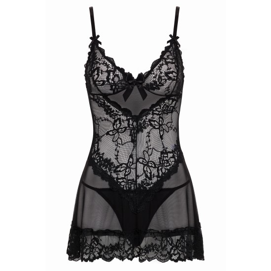 Oh La La Cheri - Valentine Babydoll S Black