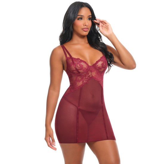 Oh La La Cheri - Marisol Babydoll - L/XL - Zinfandel Oh La La Cheri - Marisol Babydoll - L/XL - Zinfandel