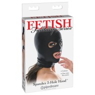 Pipedream - Fetish Fantasy Series - Spandex 3 Hole Hood - Black Pipedream - Fetish Fantasy Series - Spandex 3 Hole Hood - Black