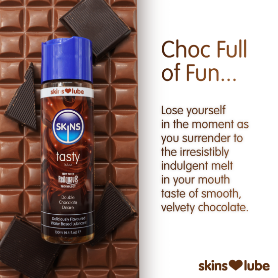 Skins Double Chocolate Water Based Lubricant 4.4 fl oz (130ml) Skins Double Chocolate Water Based Lubricant 4.4 fl oz (130ml)